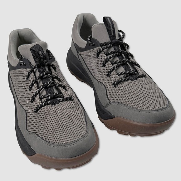 Skechers Cambert Herder Slip On Lace Up Shoes - NEW Mens 11 Cement - #49415-OFCL